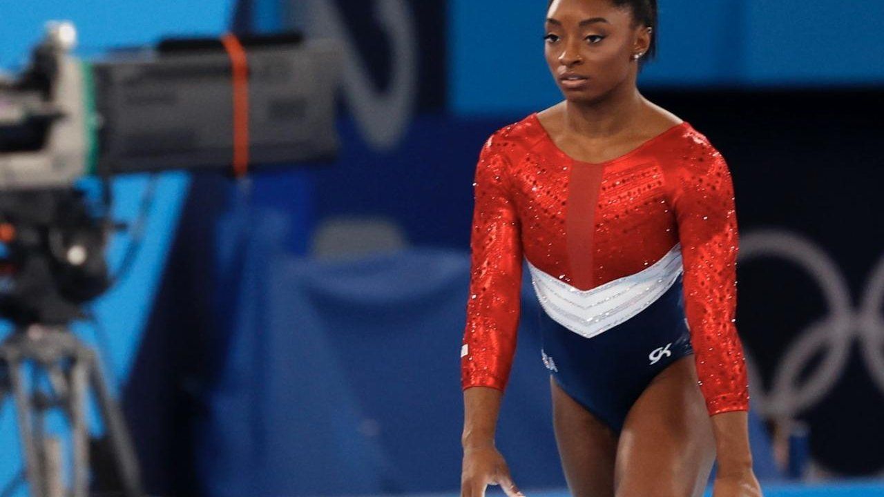 Simone Biles alle Olimpiadi di Tokyo2020 (Foto Ansa)