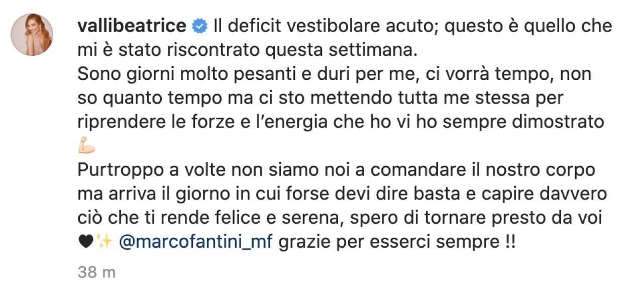 Instagram Beatrice Valli