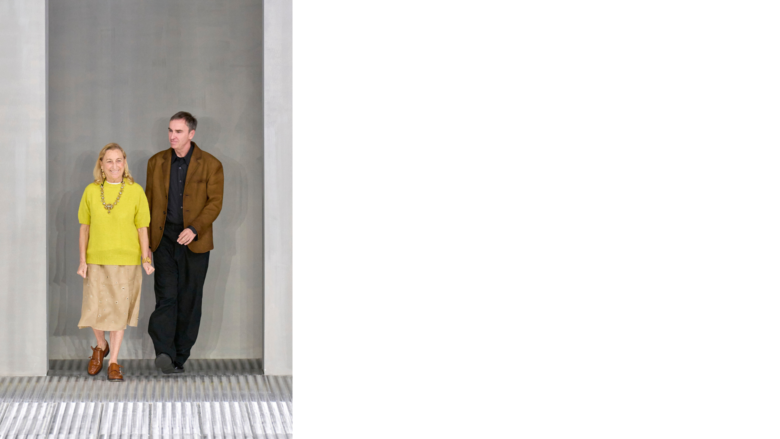 Miuccia Prada e Raf Simons
Credit - Launchmetrics.com/Spotlight