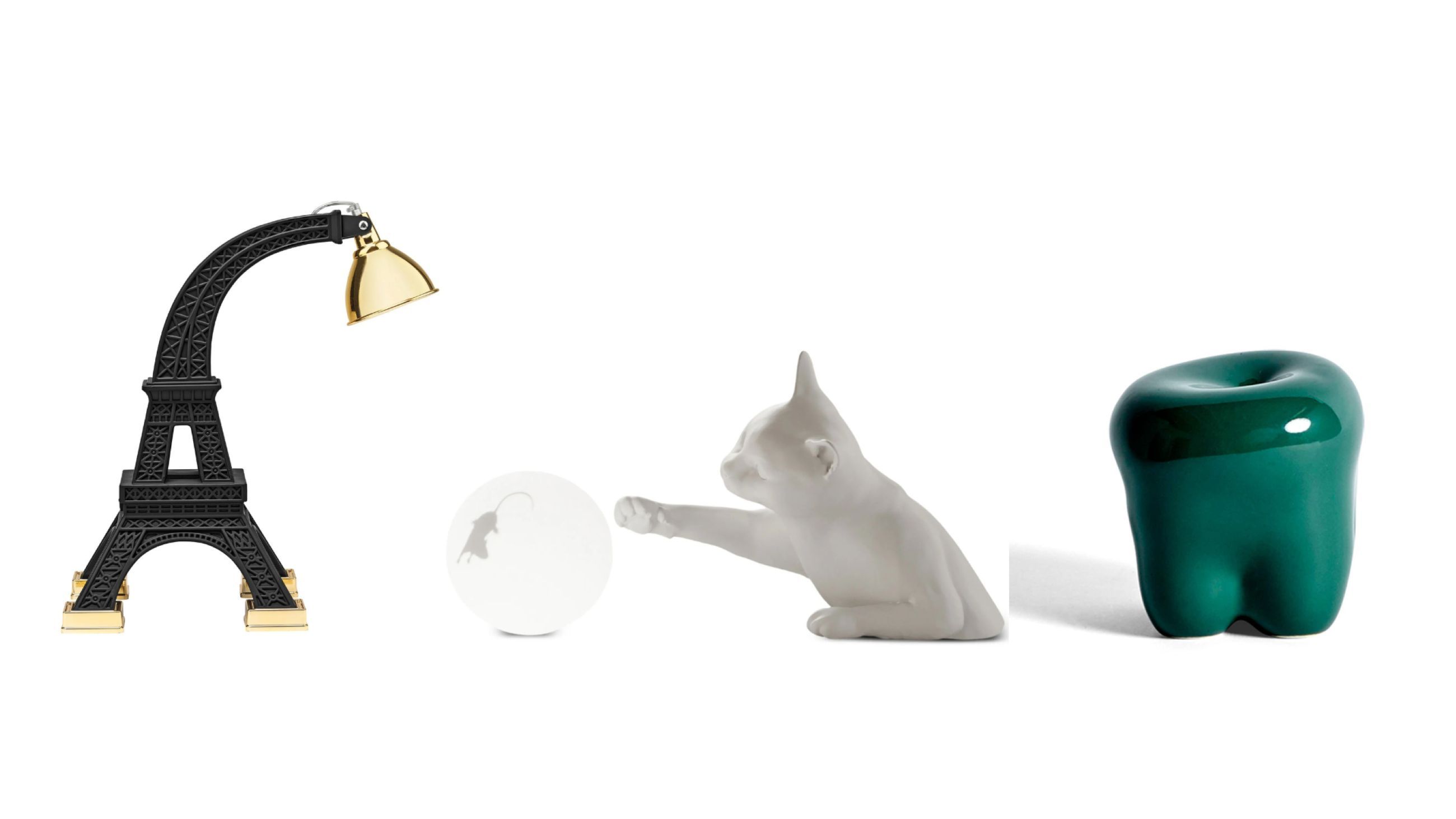 Da sinistra Paris M di Qeeboo. Courtesy Qeeboo; Maoo di Karman. Courtesy Karman; W&S Belly Button di Hay - Courtesy Hay 