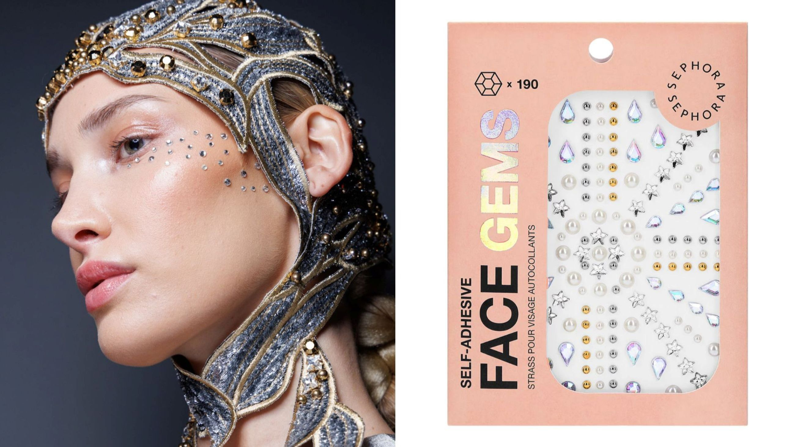 Luce 3D - Sarah Chraibi FW25; Face Gems di Sephora - Credits: Launchmetrics.com/Spotlight; Courtesy Press Office