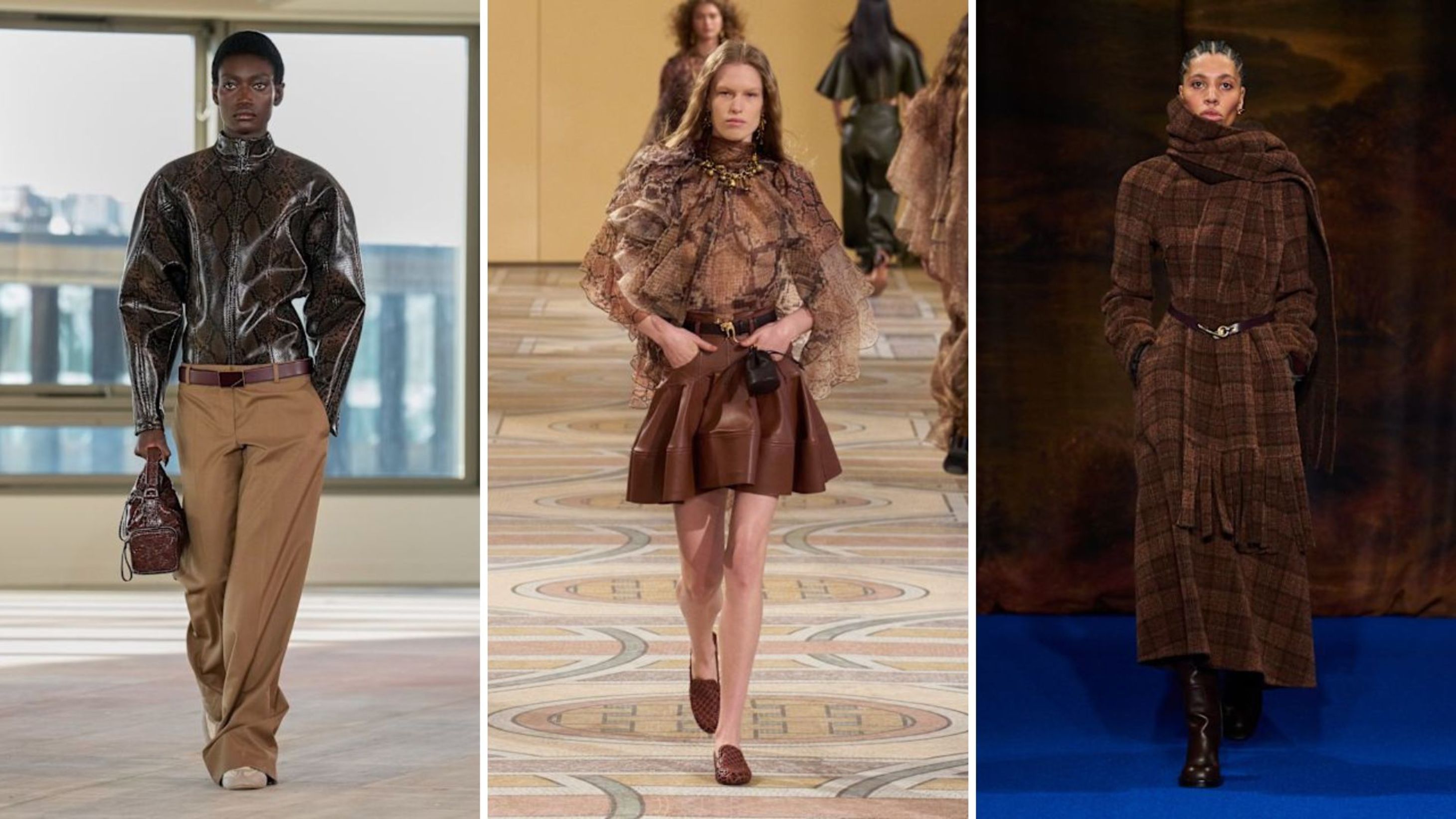 Stella McCartney FW25; Zimmermann FW25; Burberry FW25. Credits: Launchmetrics.com/Spotlight
