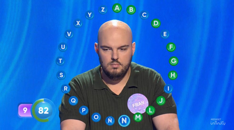 Fran González, en la prueba final de 'Rueda la letra'