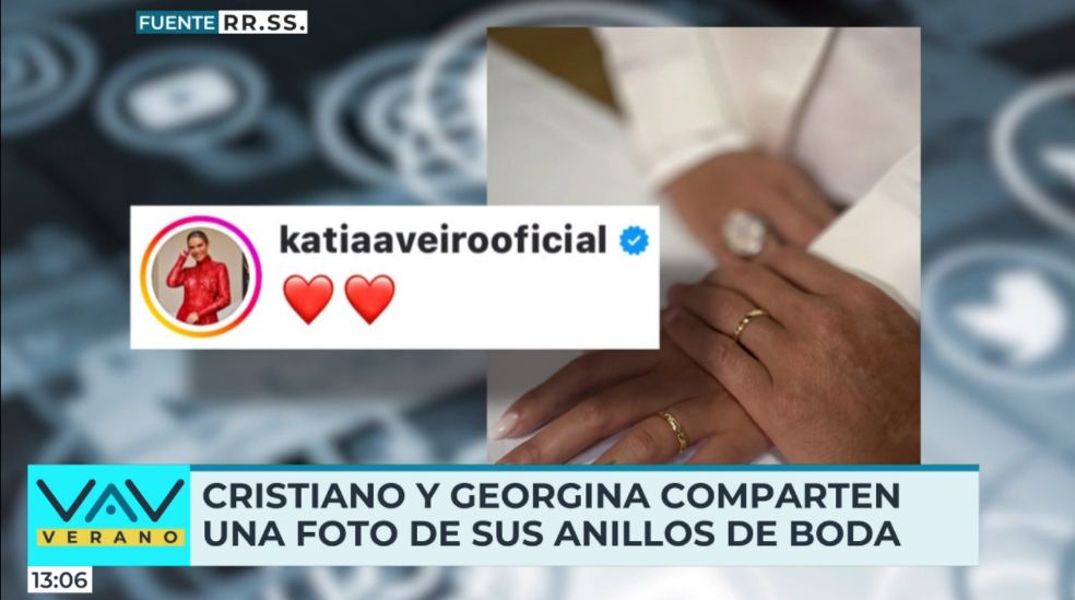 Cristiano Ronaldo y Georgina comparten una foto de sus anillos de boda