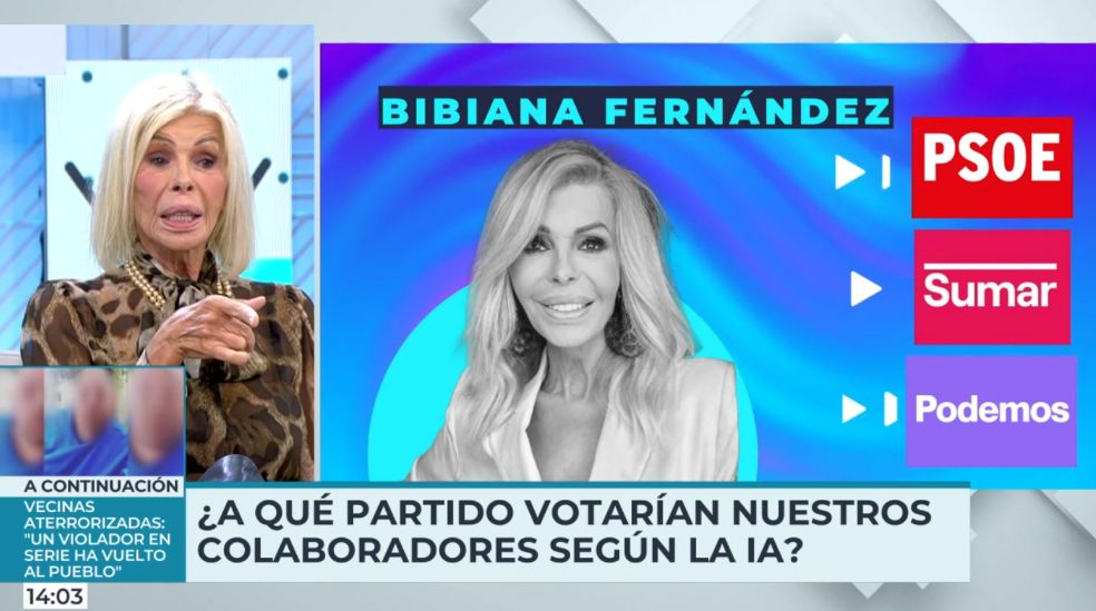 El resultado que a Bibiana Fernández le ha salido con la IA: los partidos que votaría