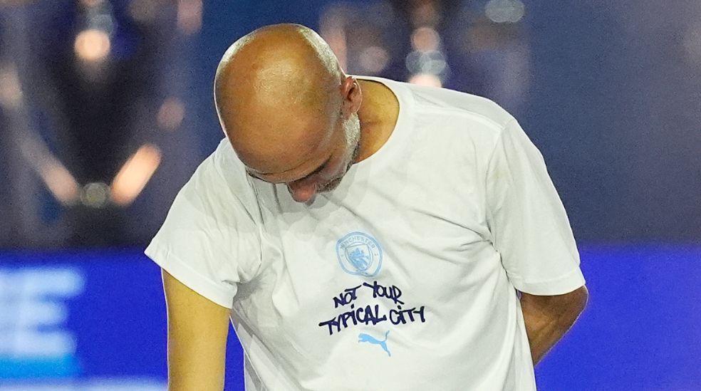 Pep Guardiola, el día de su despedida del Manchester City