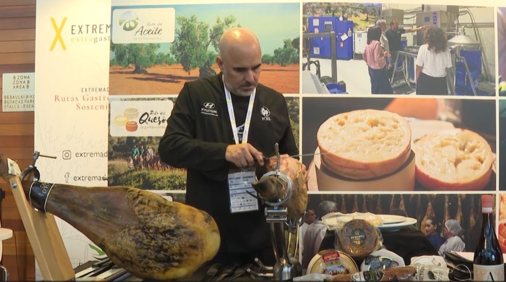 Corte de jamón Ibérico