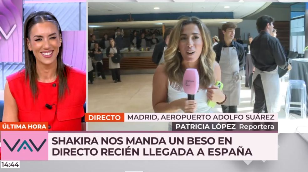 Patricia López, emocionada tras recibir el beso y saludo de Shakira en directo para 'Vamos a ver'