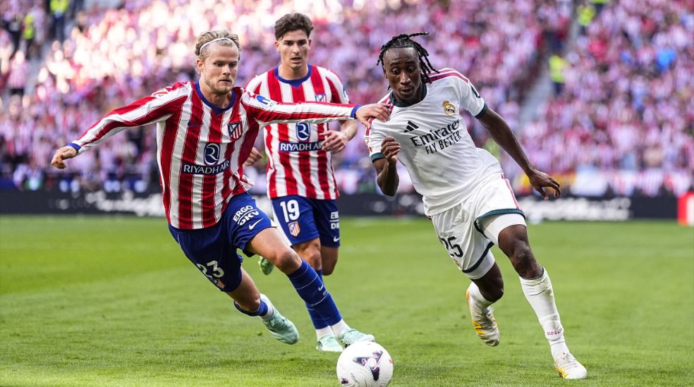 Diomande, en el derbi ante el Atlético de Madrid