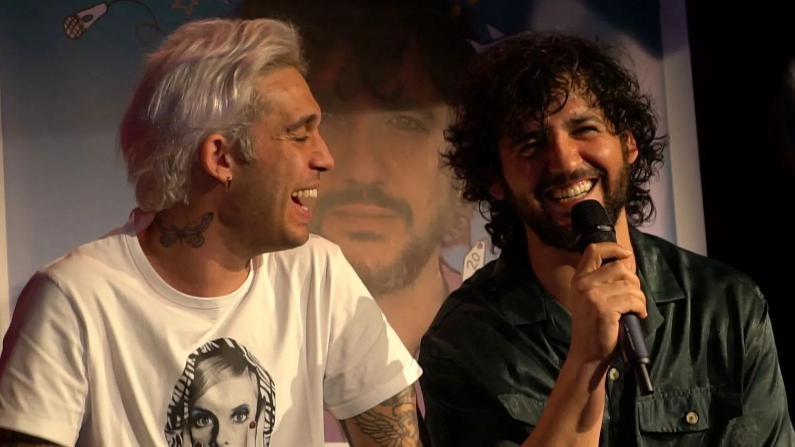 Víctor Elías y Fran Perea, en la presentación de 'Uno más uno son 20'