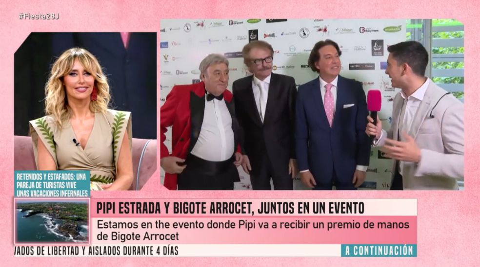 Emma García ha conectado con los premios 'Sancho Panza' en una accidentada conexión