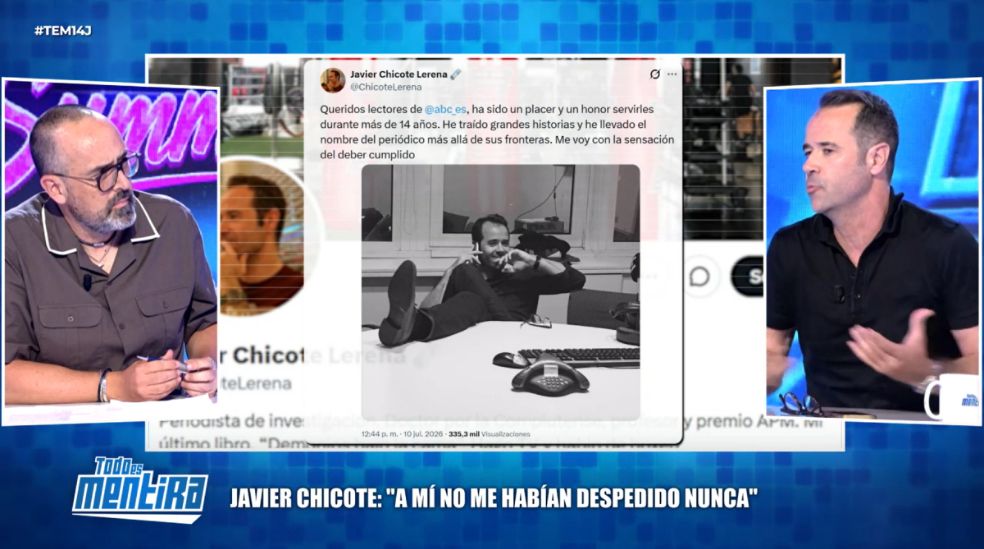 Javier Chicote habla de su salida inesperada del 'ABC' en 'Todo es mentira'
