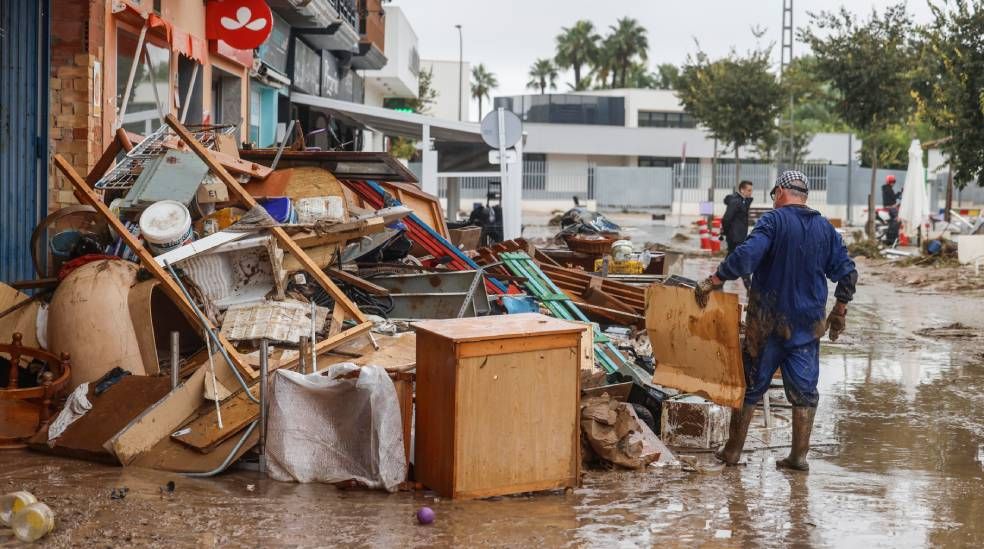 Zonas anegadas por el agua a causa de la DANA Adam en Oliva, Valencia