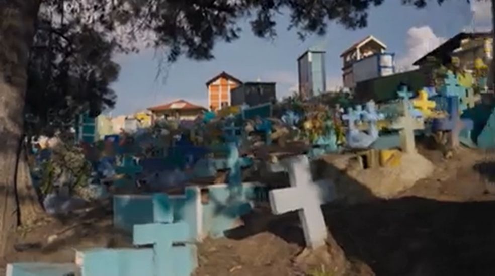 Una imagen de uno de estos cementerios de colores en Guatemala