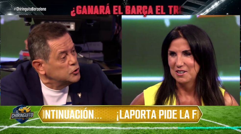 Tomás Roncero y Cristina Cubero en El Chiringuito