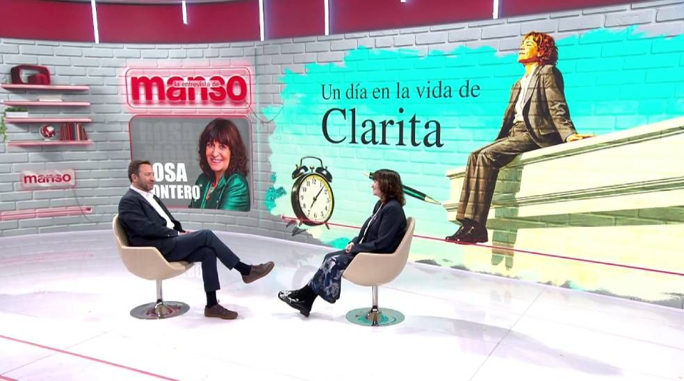 Rosa Montero, entrevistada por Miguel Manso en Noticias Cuatro.
