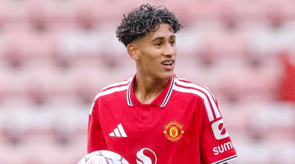 JJ Gabriel, en un partido con las inferiores del Manchester United