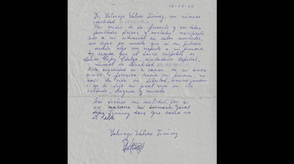 La carta póstuma de Yalennys Valero que desveló la verdad tras su asesinato