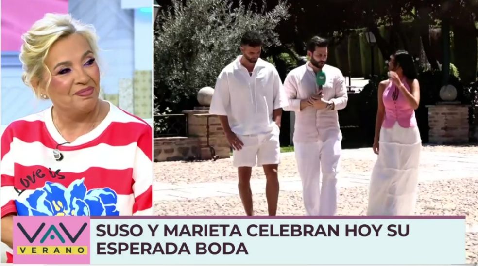 Carmen Borrego ha confesado la ilusión que le hace estar en la boda de Suso y Marieta