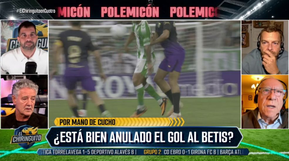 Las polémicas arbitrales del Betis – Barça analizadas a fondo por los expertos en El Chiringuito    