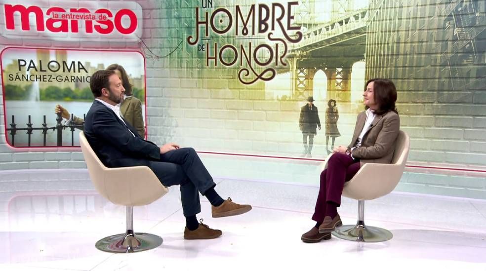 Paloma Sánchez-Garnica, entrevistada por Miguel Manso en Noticias Cuatro.