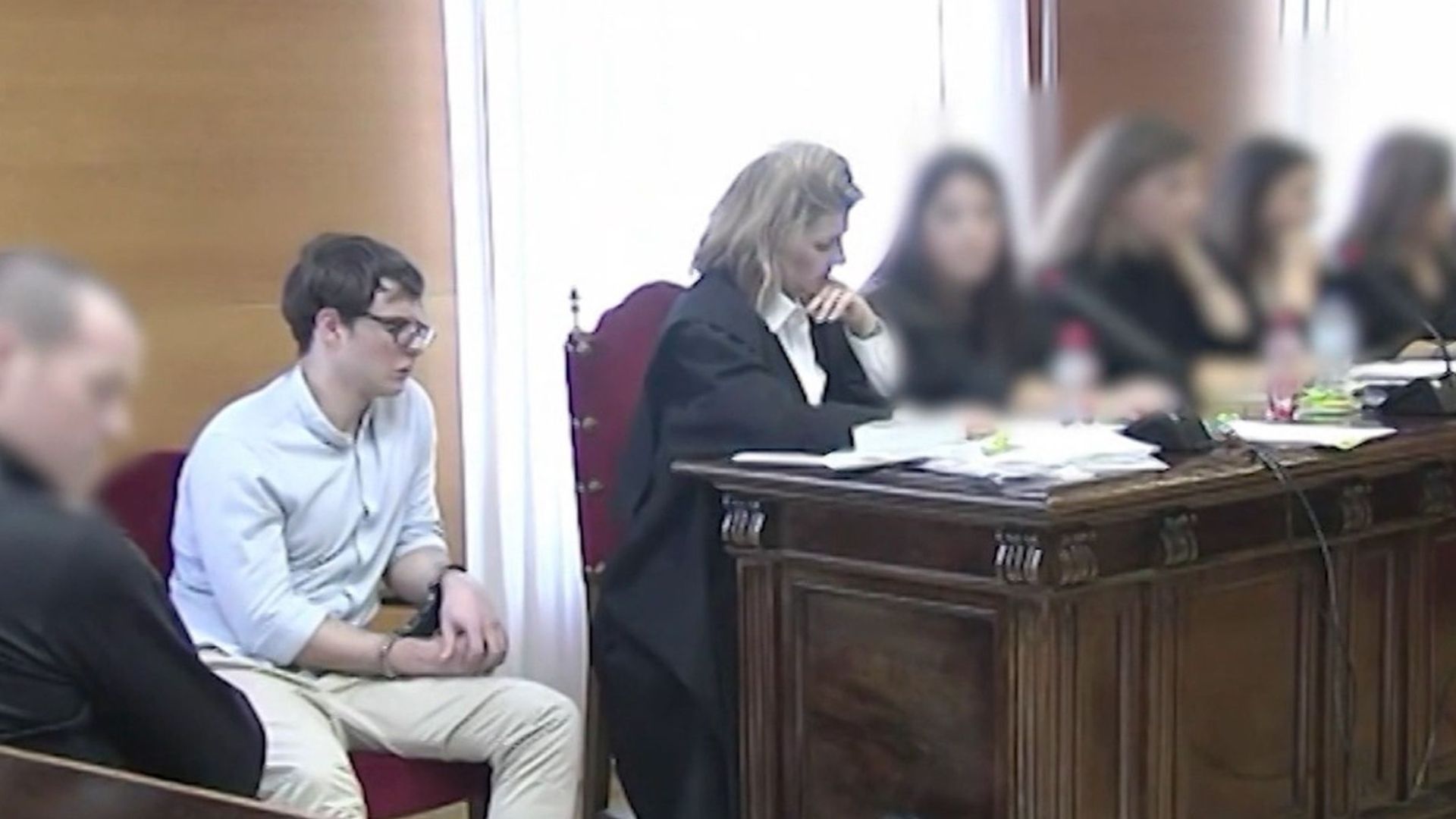 Patrick Nogueira durante el juicio por el múltiple asesinato de sus tíos y primos pequeños