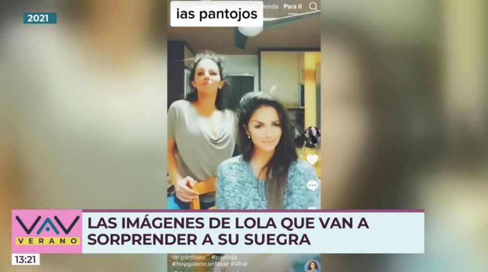 Lola García imitando a Isabel Pantoja en su pasado