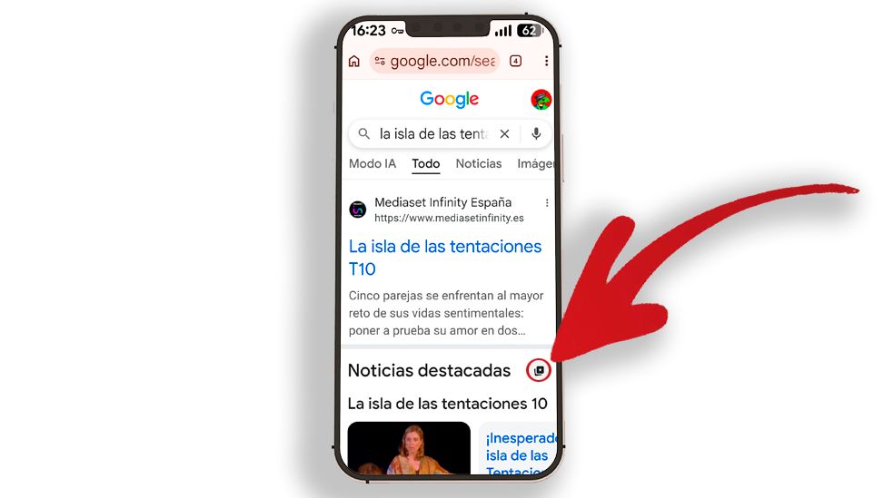 Pulsa en el icono de la estrella junto a 'Noticias Destacadas'