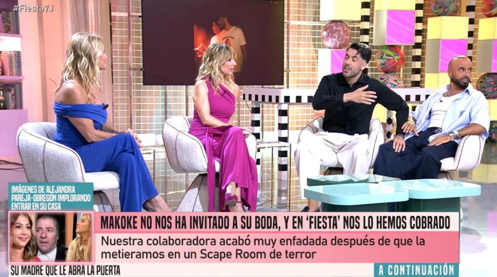 Makoke ha recibido una sorpresa "terrorífica" por parte de su programa 'Fiesta'