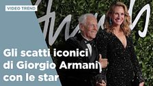 Gli scatti iconici di Giorgio Armani con le star