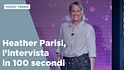 Heather Parisi, l'intervista in 100 secondi