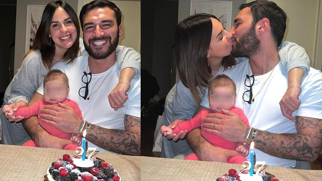 Lorenzo Riccardi festeggia 27 anni con Claudia Dionigi e la figlia ...