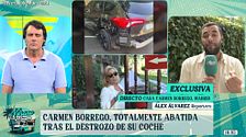 Carmen Borrego habla, en exclusiva, tras el destrozo de su coche en 'El verano se mueve'