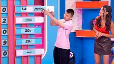 Un concursante sustituye a Tania Medina como azafato en El precio justo y descubre si ha ganado