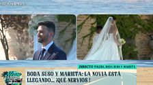 La impresionante entrada de Suso y Marieta en su boda: nervios a flor de piel