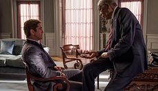 Con Gerard Butler e Morgan Freeman