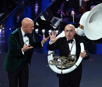 Paolo Cevoli e l'assessore Cangini