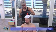 Sesión de peluquería con Carlos Ortigosa