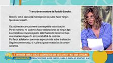 El comunicado del entorno de Rodolfo Sancho en ‘Así es la vida’: “Las manifestaciones que pueda estar haciendo Daniel son bajo una situación de presión emocional difícil de controlar”