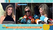 Sandra Barneda, sobre la despedida de María Teresa Campos: “Carmen y Terelu estaban sobrepasadas, no se esperaban la gente que acudió”