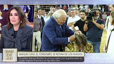 Vicky Martín Berrocal habla del adiós a los ruedos de Manuel Díaz 'El Cordobés' junto a su padre: "Para mí es alucinante lo que pasó"