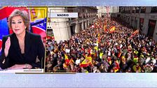 Ana Rosa Quintana, ante las manifestaciones: "Esto no hay nadie que le pueda quitar importancia ¿Pedro Sánchez va a escuchar a la calle?"
