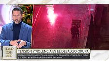 Por qué han utilizado los Mossos una jaula para desokupar un edificio: "Ha salvado de alguna lesión importante a los compañeros"