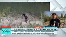 Las imágenes del momento en el que los buzos hallan un cadáver que podría pertenecer a Fran en el Río Júcar