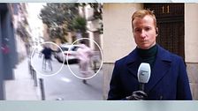 El reportero de 'Vamos a ver' escapa a la carrera de la agresión de un okupa en plena calle: "Casi no lo cuento..."