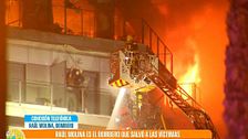 El impactante testimonio del bombero que rescató a una pareja de un balcón en llamas: "No pensé en nada más que en meterlos en la cesta y bajarlos"
