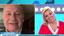 El marido de Carmen Borrego sorprende a la colaboradora en directo: “La voy a echar de menos, no es fácil estar sin ella”
