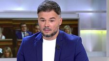 Gabriel Rufián, portavoz de ERC: "Le pido a Pedro Sánchez que no se marche y aguante"