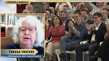 Teresa Freixes, sobre el manifiesto contra el PSC: "Votar a este partido es entregar un voto para que pacten con los que quieren destruir la Constitución"
