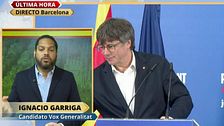 Ignacio Garriga, de Vox: "Esperemos que Sánchez no sea capaz de vender al señor Illa para investir a Puigdemont, no nos sorprendería"